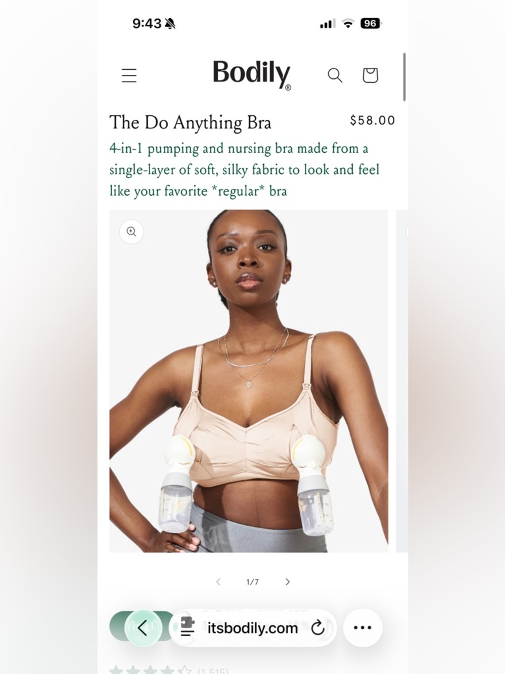Bodily do anything bra size large